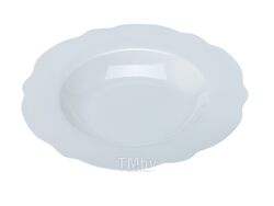 Тарелка глубокая фарфоровая 21,6 см Belbohemia DW1200-white