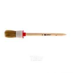 Кисть круглая № 6 (30 мм), натуральная щетина, деревянная ручка MTX 82076