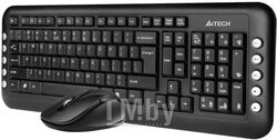 Клавиатура + мышь A4Tech V-Track Multimedia клав:черный, мышь:черный, USB беспроводная 7200N
