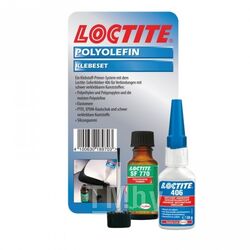 Набор ремонтный LOCTITE 406/770, для склеивания полиолефинов и жирных пластмасс, клей для пластика и резины LOCTITE 406 + праймер LOCTITE 770, 20 г + 10 г 142457