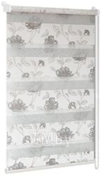 Рулонная штора Delfa Сантайм День-Ночь Декор МКД DN-45835 (52x160, роза/серый)