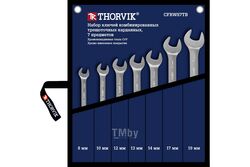 Набор ключей гаечных комбинированных трещоточных карданных в сумке, 8-19 мм, 7 предметов Thorvik CFRWS7TB