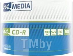 CD-R 700Mb MyMedia 52x Printable, заливка до центра, 50 шт. в пленке, 69206