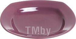 Тарелка глубокая керамическая, 221 мм, квадратная, серия Измир, фиолетовая, PERFECTO LINEA