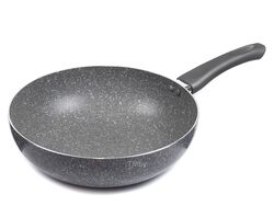 Сковорода алюминиевая антипригарная с гранитной крошкой "Granite Grey Wok" 28 см Banquet