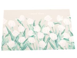 Подставка сервировочная пвх "белые тюльпаны" 40x29 см Belbohemia 27905098