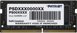 Оперативная память 16GB PC4-25600 DDR4 SODIMM-3200 Patriot Signature Line (PSD416G320081S) CL22