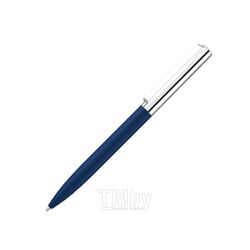 Ручка шарик/автомат "Bright Gum" 1,0 мм, метал., софт., т.-синий/серебристый, стерж. синий UMA 0-9630 GUM 58-0654