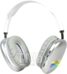 Наушники беспроводные White Led Bluetooth "Варшава" Gembird BHP-LED-02-W