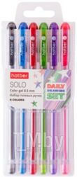 Набор гелевых ручек Hatber Solo ColorGel / SP-060894 (6цв)