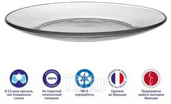 Тарелка обеденная стеклянная, 235 мм, серия Lys Clear, DURALEX (Франция)