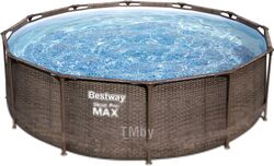 Каркасный бассейн Bestway Steel Pro MAX Ротанг 56709 (366х100, с фильтр-насосом)