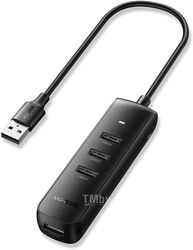 Хаб UGREEN USB3.0 to 4*USB 3.0 Hub With USB-C power port 0.25m CM416 (Black) (10915)