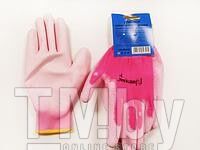 Перчатки универсальные (розовые), с полиуретановым покрытием. р-9 Unitraum UN-P004-9