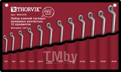 Набор ключей гаечных накидных изогнутых серии ARC в сумке, 6-32 мм, 12 предметов Thorvik W2S12TB