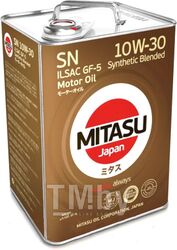 Моторное масло MITASU 10W30 6L Gold API SN ILSAC GF-5, Dexos 1 100% синт. MJ1056