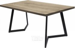 Обеденный стол Buro7 Уиллис Классика 180x80x74 (дуб беленый/черный)