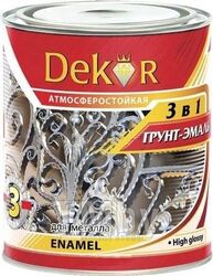 Эмаль Dekor 3 в 1 алкидная (900г, красно-коричневый)