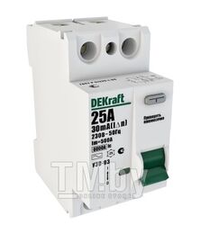 Дифференциальный выключатель нагрузки DEKraft 2P 16А 30мА AC УЗО-03 6кА Schneider Electric 14053DEK