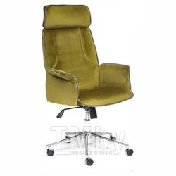 Кресло CHARM велюр, зеленый/серый т09