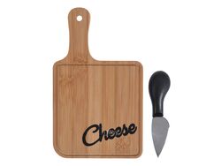 Набор для сыра 2 пр.: доска разделочная деревянная, нож для сыра металлический (код 114830)
