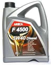 Синтетическое моторное масло Areca F4500 5W-40 4 л