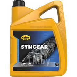 Масло трансмиссионное Syngear 75W-90 5L Полусинтетическое смазочное масло для МКПП API Gl-4/5, MIL-L-2105, VW 501.50 ( светло-коричневое ) KROON-OIL 34598