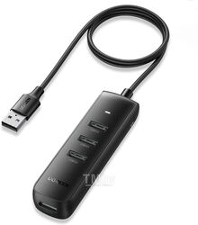 Хаб UGREEN USB3.0 to 4*USB 3.0 Hub With USB-C power port 1m CM416 (Black) (80657)