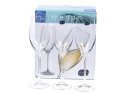 Набор бокалов для шампанского стеклянных "megan" 6 шт. 230 мл/25 см Crystalex 40856/230