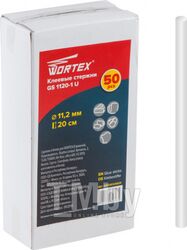 Клеевые стержни WORTEX GS 1120-1 U (PVC универсальный, 11,2*200мм, 50шт, коробка) (PVC универсальный)