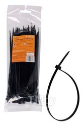 Стяжки (хомуты) кабельные 3,6x200 мм, пластиковые, черные, 100 шт.(ACT-N-22)