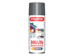 Краска-эмаль аэроз. универсальная серый STARFIX 520мл (7024) (Цвет серый)