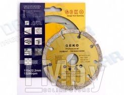 Круг алмазный 115x22,2мм (сегмент) "Geko Profi" G00250