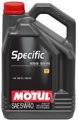Моторное масло синтетическое MOTUL 5W40 (5L) SPECIFIC 505.01-502.00-505.00 ACEA С3VW 505.01 502.00 505.00 101575