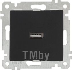Розетка 1-ая USB (скрытая, без рамки) черная, RITA, MUTLUSAN (USB charge, 5V-2.1A)