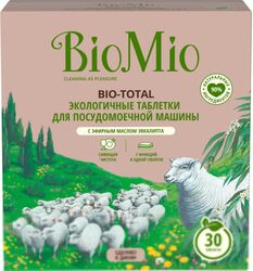 Таблетки для посудомоечных машин BioMio Bio-Total 7в1 с эфирным маслом эвкалипта (30шт)