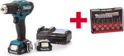 Шуруповерт аккумуляторный MAKITA (2x1,5Ah/Кейс) + набор бит D-31083 DF333DYX14