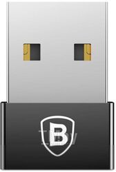 Переходник Baseus USB А Male to Type-C Female 2.4A черный CATJQ-A01