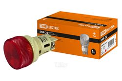 Лампа ENR-22 сигнальная d22мм красный неон/230В цилиндр TDM SQ0702-0012