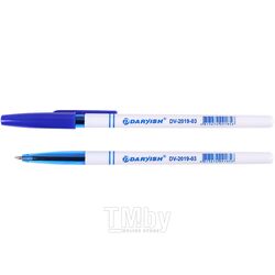 Ручка шар. синяя корпус белый Darvish DV-2019-03