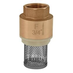 Клапан обратный с сеткой для забора воды и закр. элементом из пластмассы, вр 1/2", инд.упаковка Ferro K20W