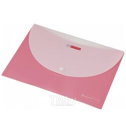 Папка конверт на кнопке А4 " C335" на 2 деления, розовый Panta Plast 0410-0017-13