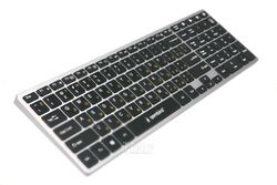 Клавиатура беспроводная Bluetooth, алюминий, переключение между 4 устр-ми, бесшумная Gembird KBW-2