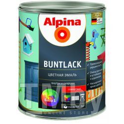 Эмаль универсальная Alpina Buntlack глянцевая База 1 (10,64 кг) 9,5 л