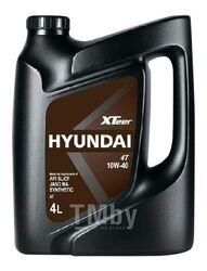 Моторное масло HYUNDAI XTEER 4T 10W40 4L API SL CF, JASO MA, Synthetic 1041016