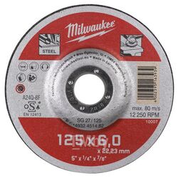 Шлифовальный диск по металлу MILWAUKEE SG 27/125х6 1шт (заказ кратно 25шт) 4932451482