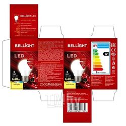 Лампа светодиодная BELLIGHT LED G45 8W 220V E27 3000K