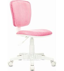 Кресло детское Бюрократ CH-W 204NX розовый Velvet 36 крестовина пластик пластик белый