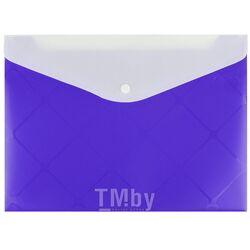 Папка-конверт на кнопке А4 Diamond фиолетовая с дополнительным карманом Darvish DV-0377D-PR