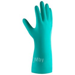 Защитные промышленные перчатки из нитрила (12 пар). Зеленые, размер M JETA PRO JN711/M